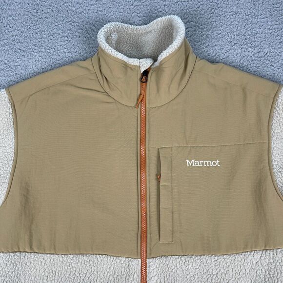 Marmot Wiley Jacket Mens M Brown Polartec Fleece Snowboard Ski Mountain Works - Picture 2 of 9